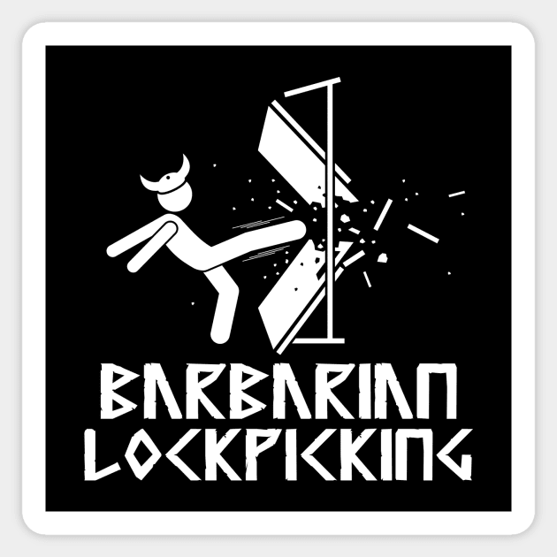 Barbarian Lockpicking Sticker by NerdWordApparel